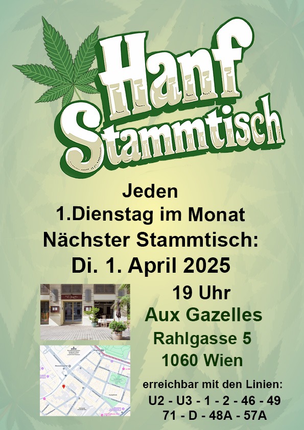 Hanfstammtisch April 2025 im Aux Gazelle